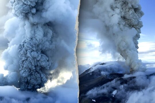 Krasheninnikov volcano eruption