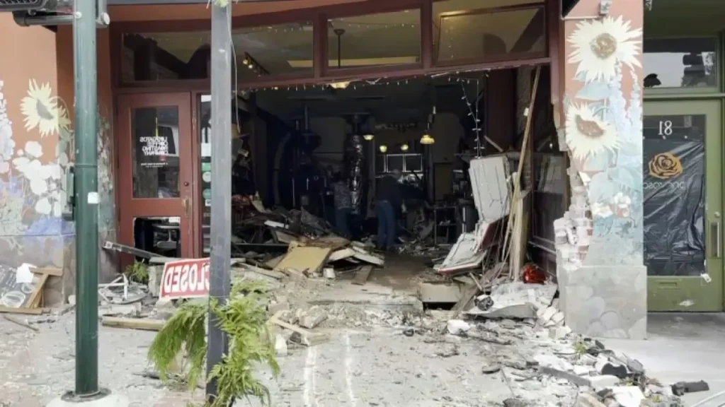 Los Gatos coffee shop crash