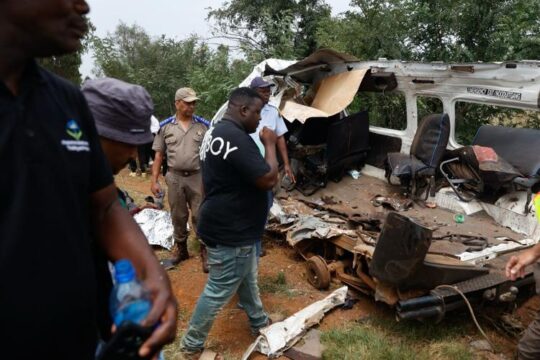 Gauteng school minibus crash kills at least 13 children near Johannesburg