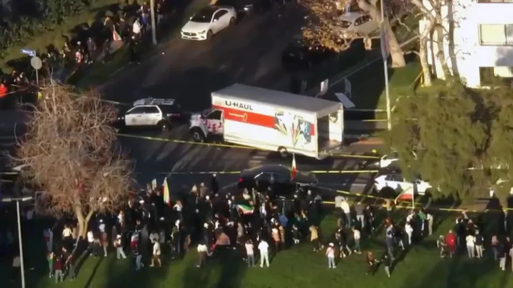 U-Haul Driver Detained After Truck Enters Crowd at Westwood Iran Rally in LA