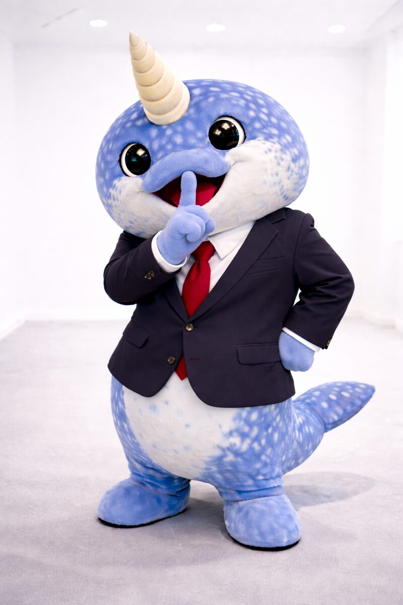 Narwhal Cronkite in a pensive thinking pose