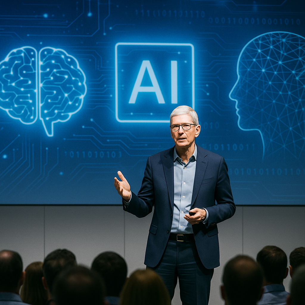 Bill Gates speaking at a tech conference, with audience and stage in view