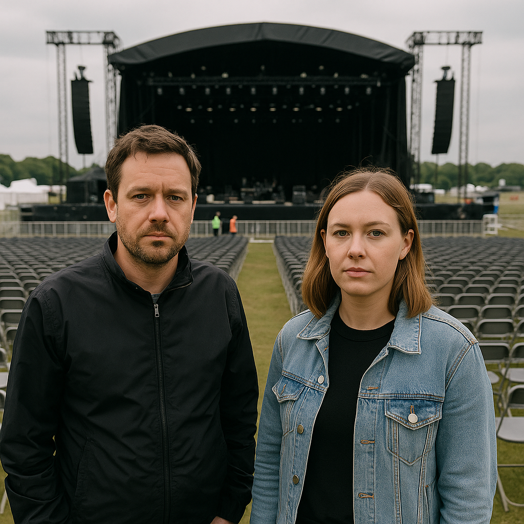 A wide view of Anderson Sports and Entertainment Center, showcasing the outdoor venue setup