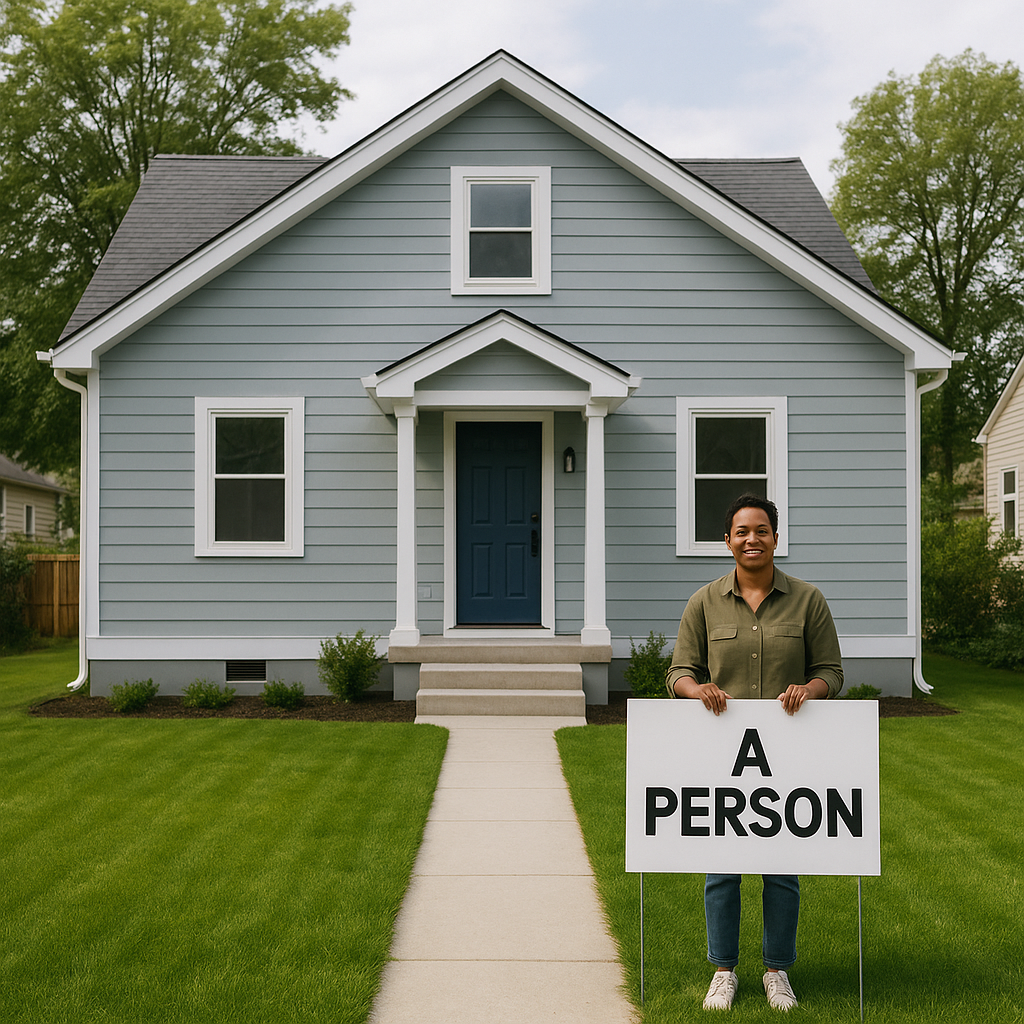 A suburban house with a 