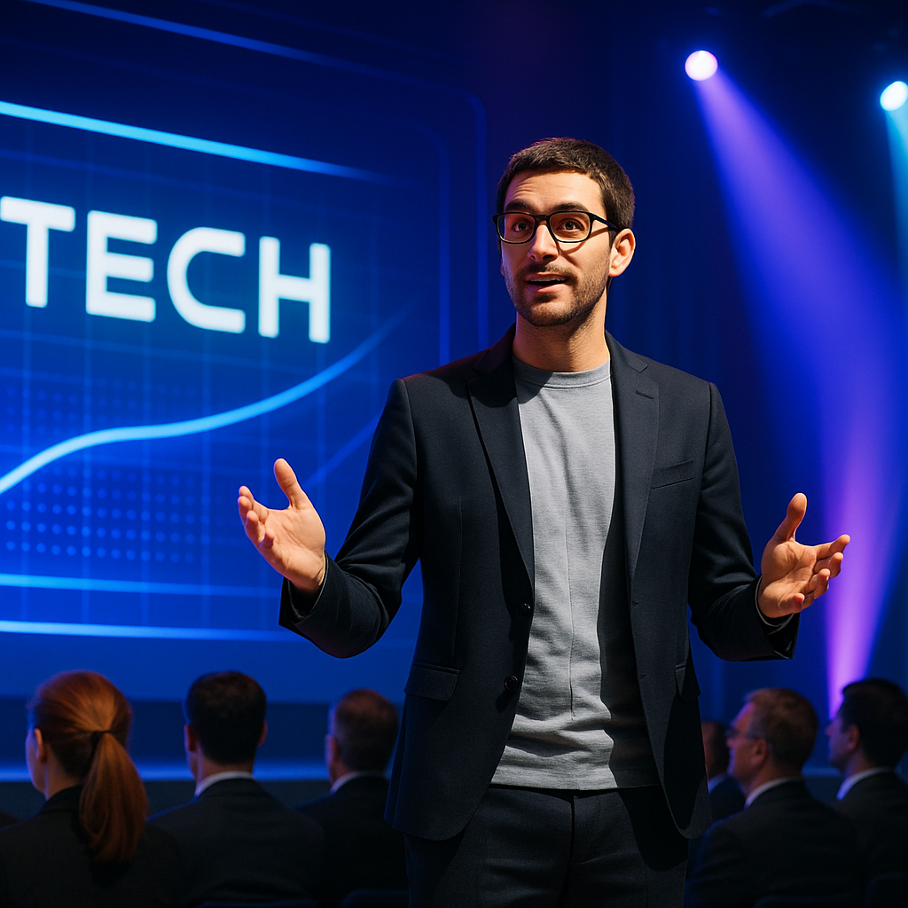 Leonid Radvinsky attending a tech conference or business event