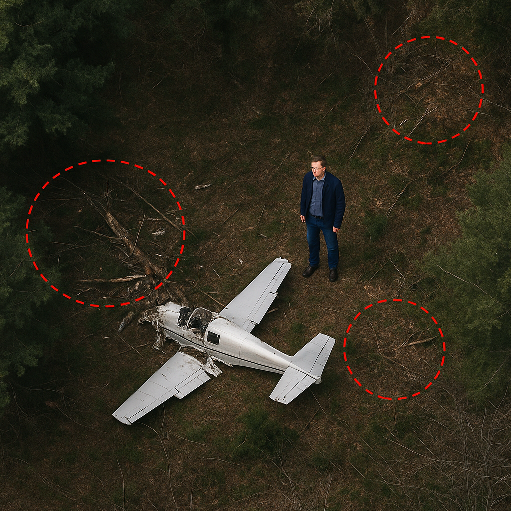 A high-resolution satellite map of Nikumaroro Island illustrating potential site markers