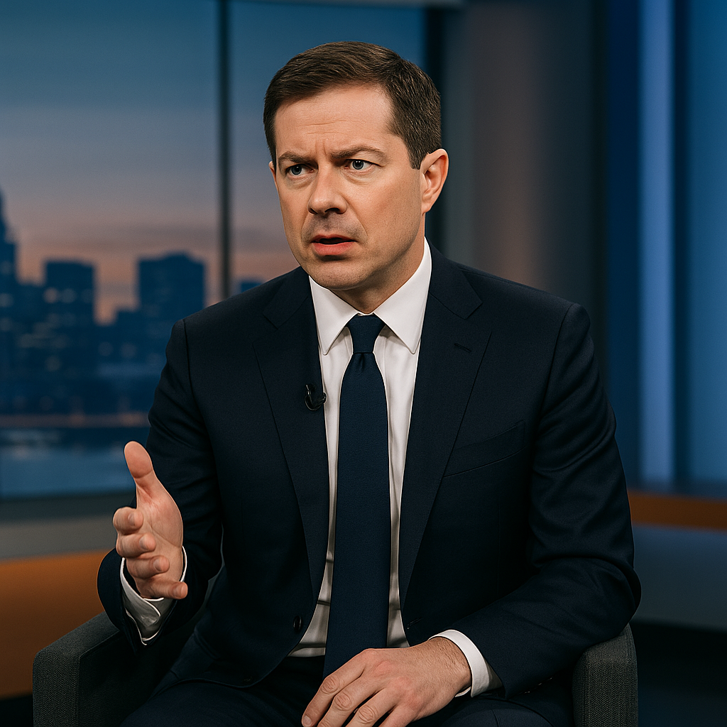 Donald Trump gesturing assertively during a televised interview