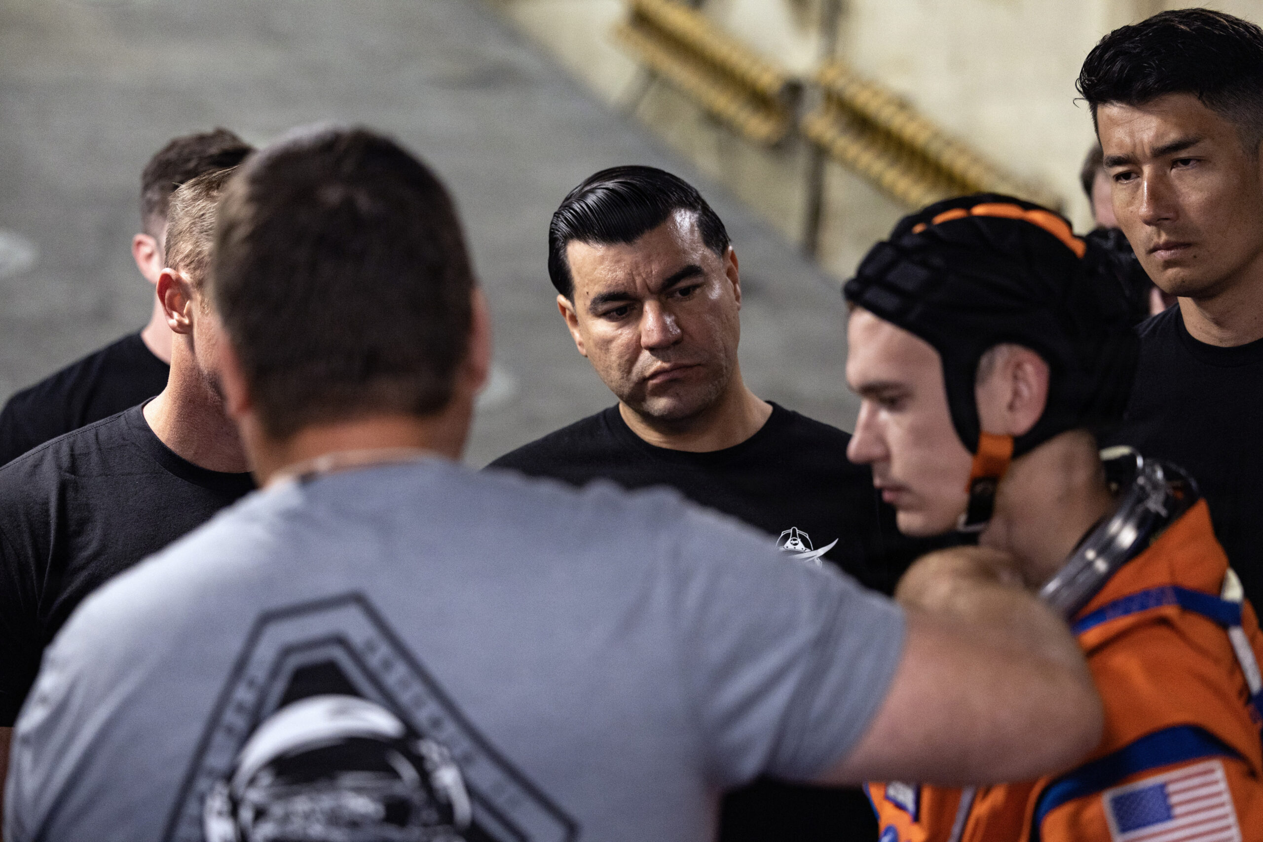 The Artemis II capsule in the Pacific Ocean after splashdown