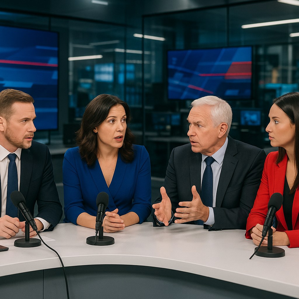 Fox News panel discussion with anchors at a studio desk