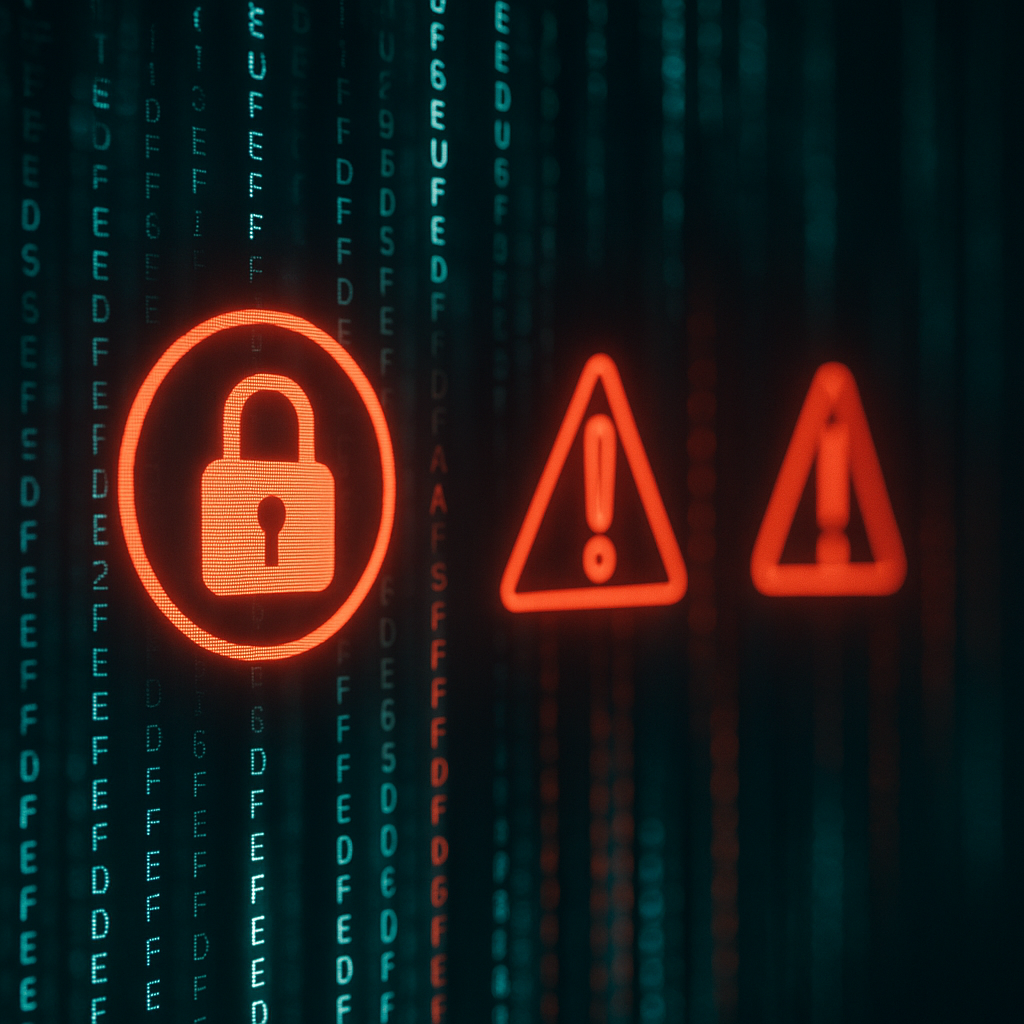 A visual representation of encrypted communication intercepted by hackers