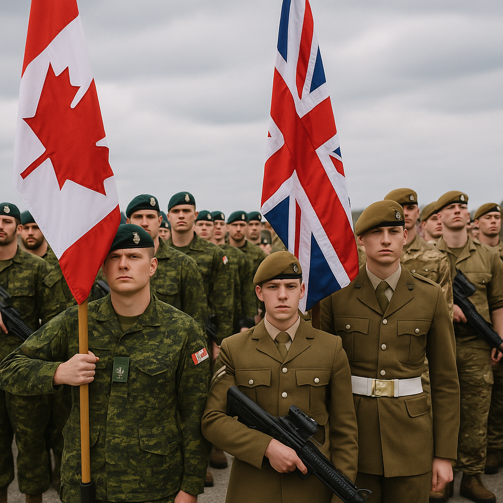 A U.K.-Canada joint military exercise demonstrating cooperation