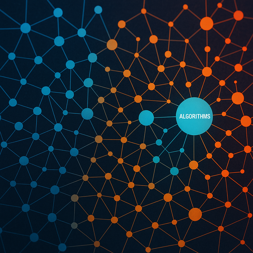 A visual representation of artificial intelligence algorithms and their workings