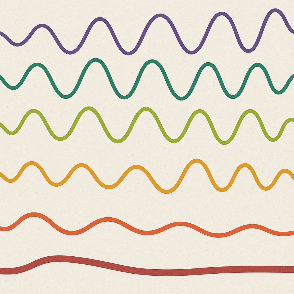 A visualization of sound frequency ranges with a focus on infrasound near the bottom