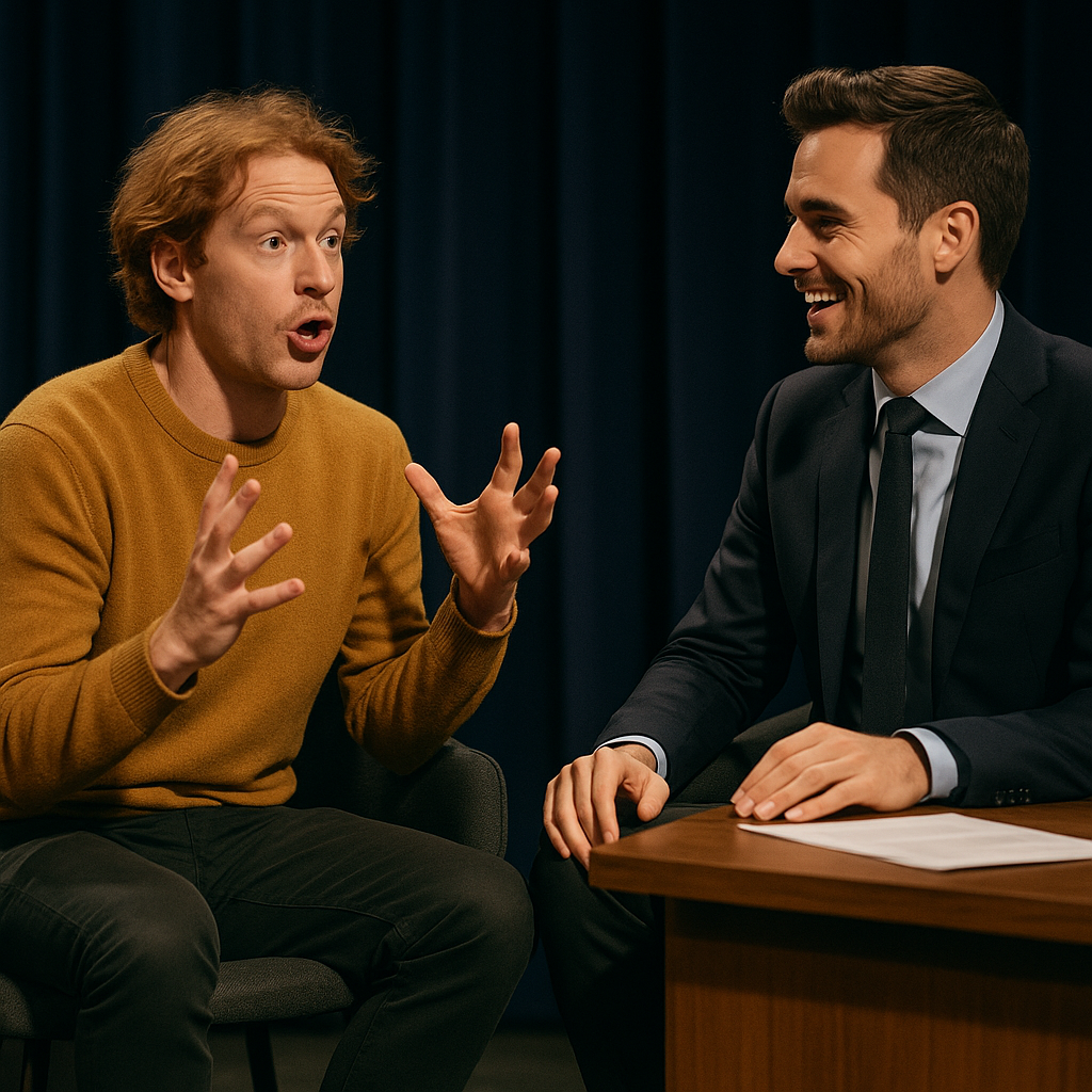 Colin Jost during his interview on The Tonight Show