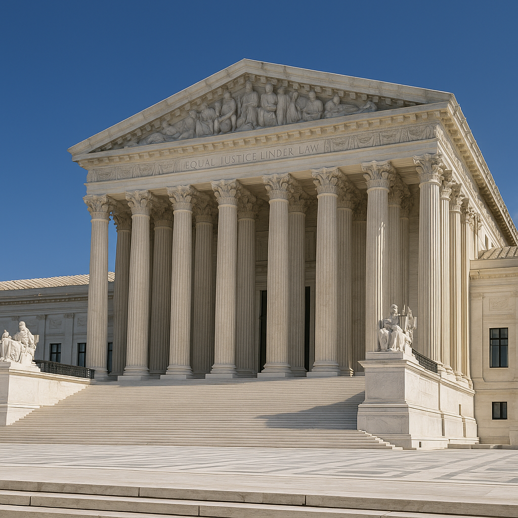 Supreme Court building on a sunny day