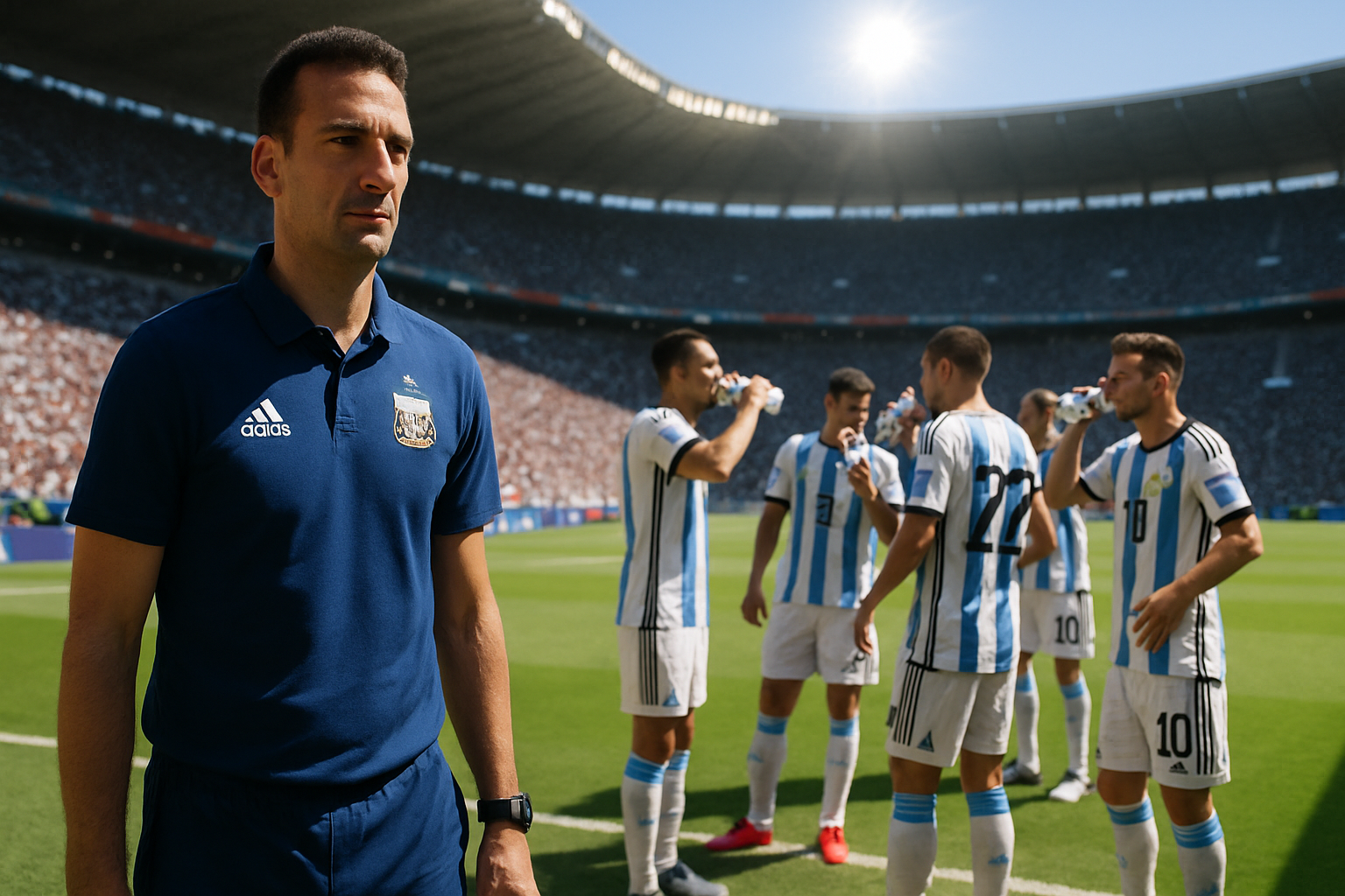 Scaloni water breaks
