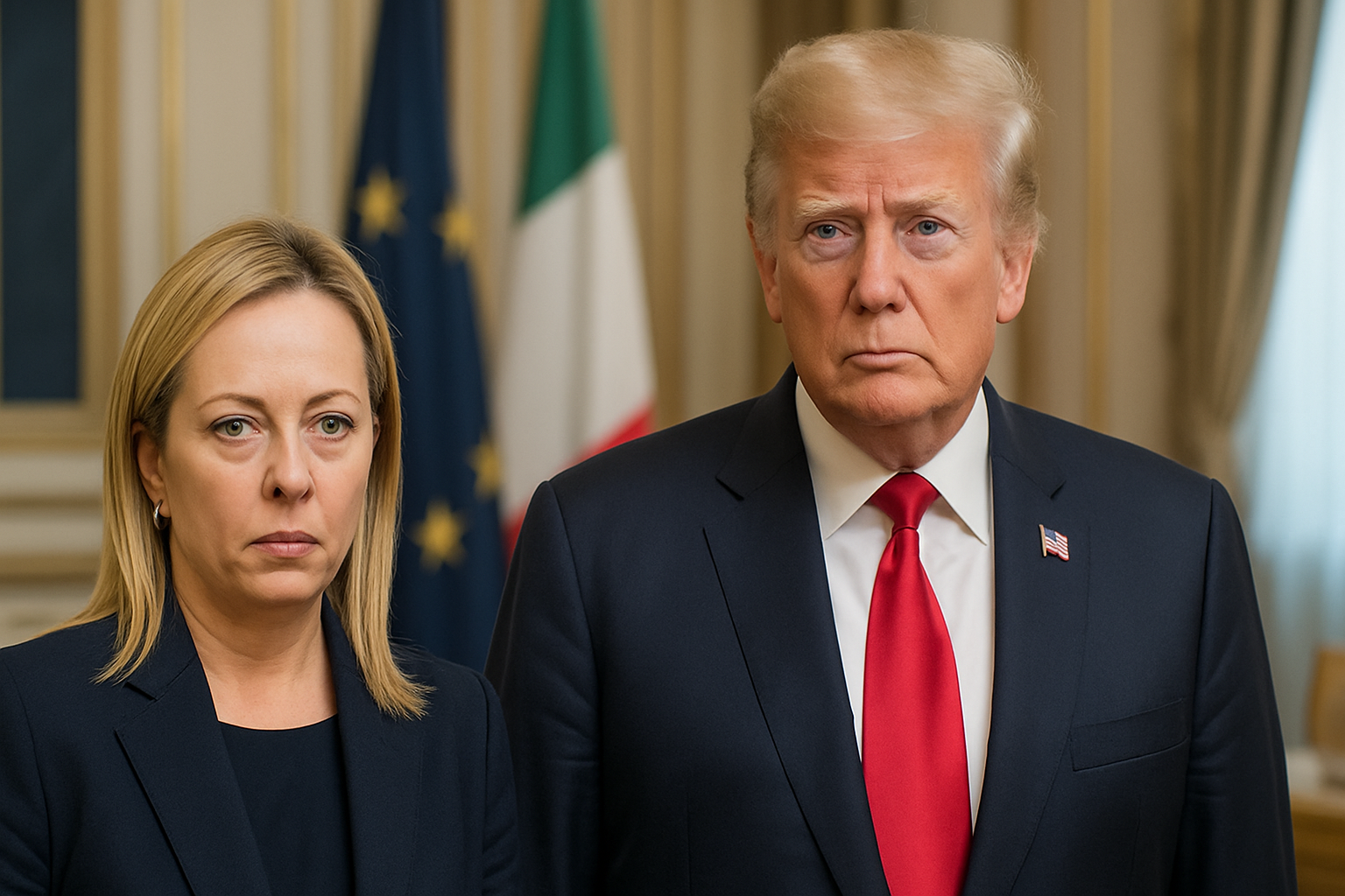 Meloni Trump photo