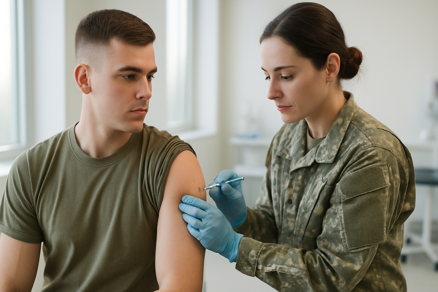 military flu shots