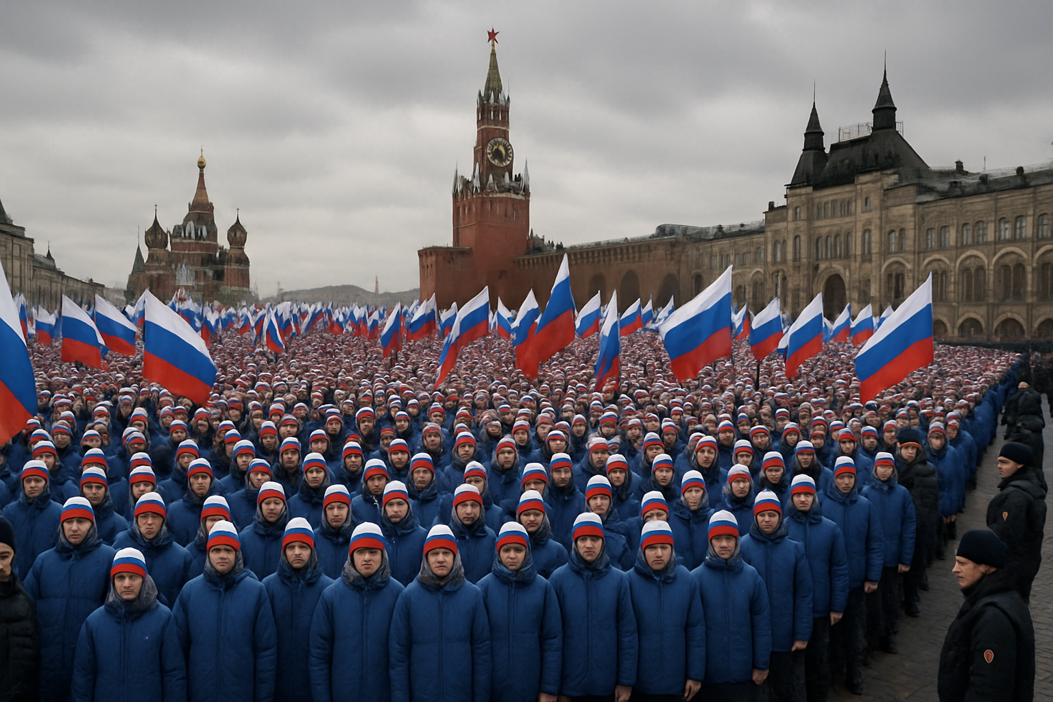 Putin crowd extras