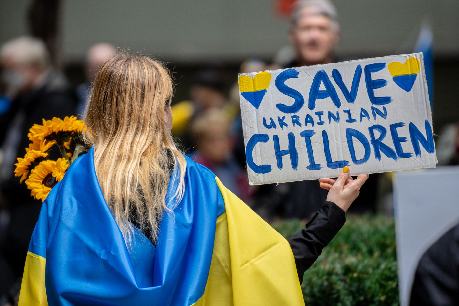 Ukrainian children attacked