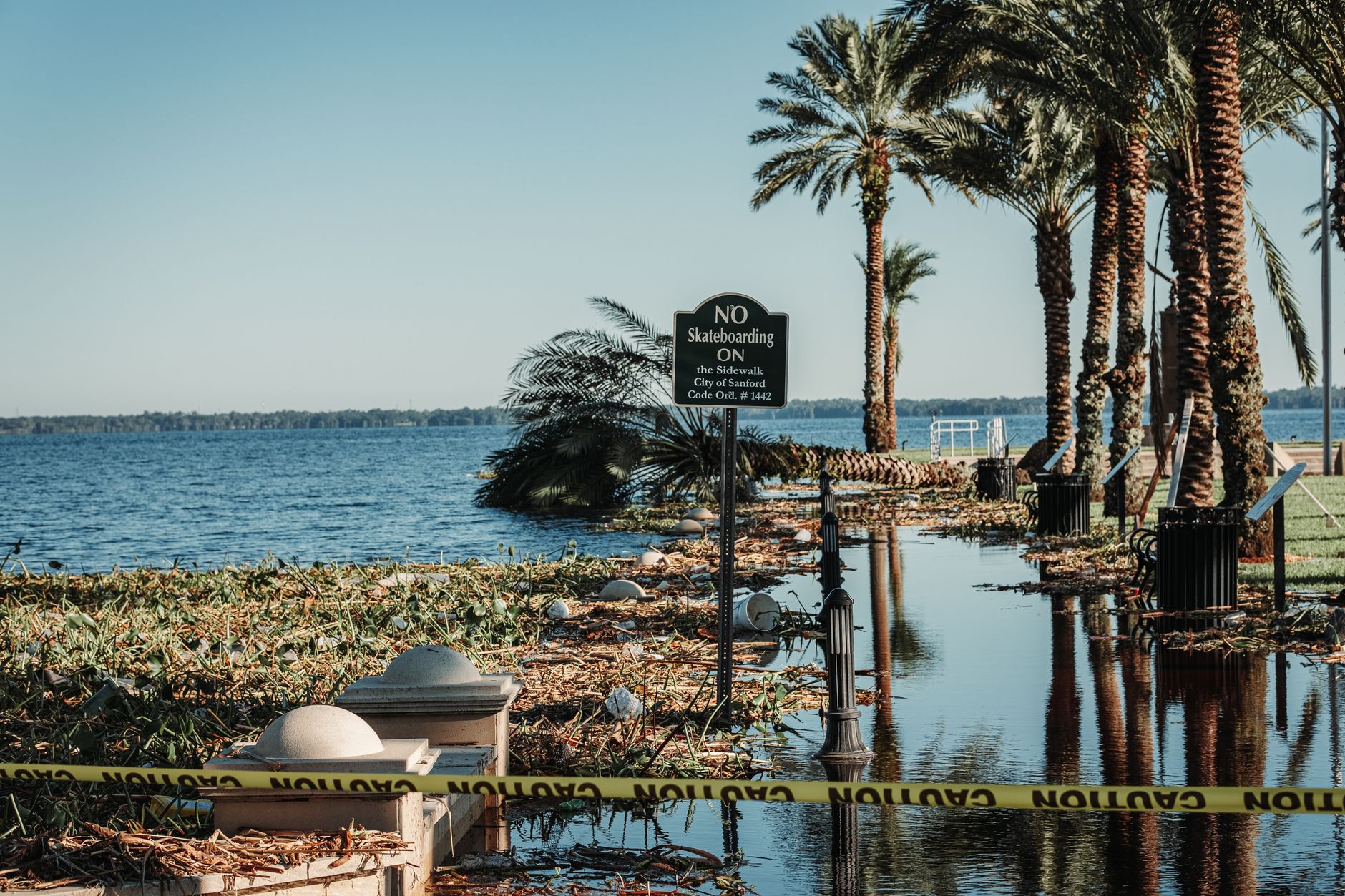 reflecting pool damage